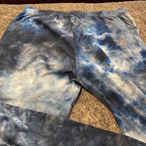 Ocean Blue Tie Dye Leggings XL - Picture 3 of 3